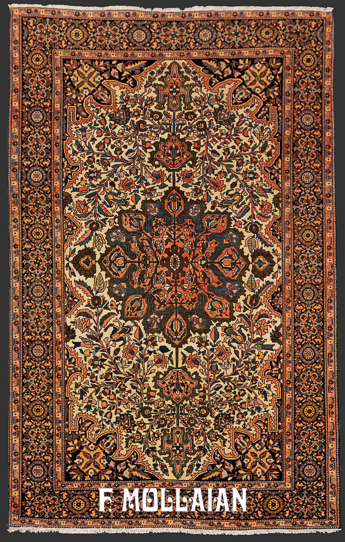 Classic Medallion Saruk Farahan Antique Persian Rug n°:11564753